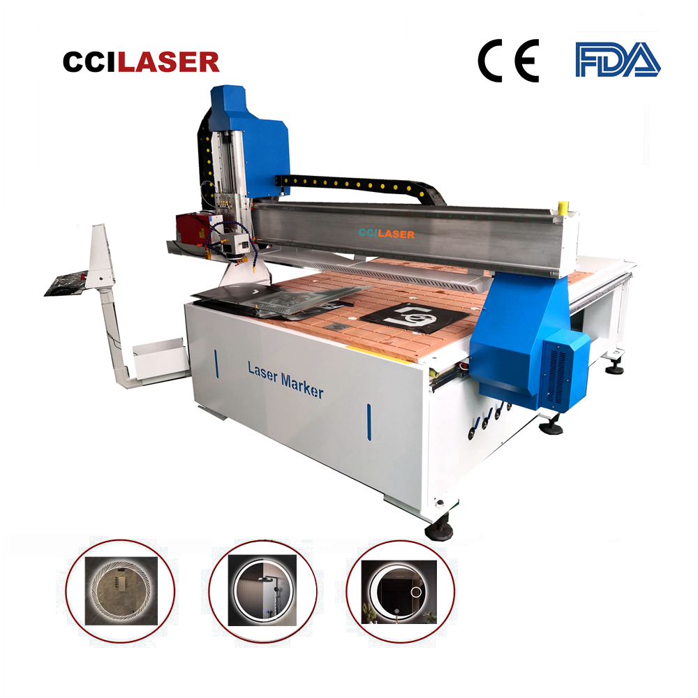 Large Format Type Mirror Fiber Laser frosting machine